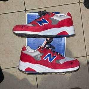 New Balance 580 Barber Shop Men’s Sneakers Red White Blue Size 12
